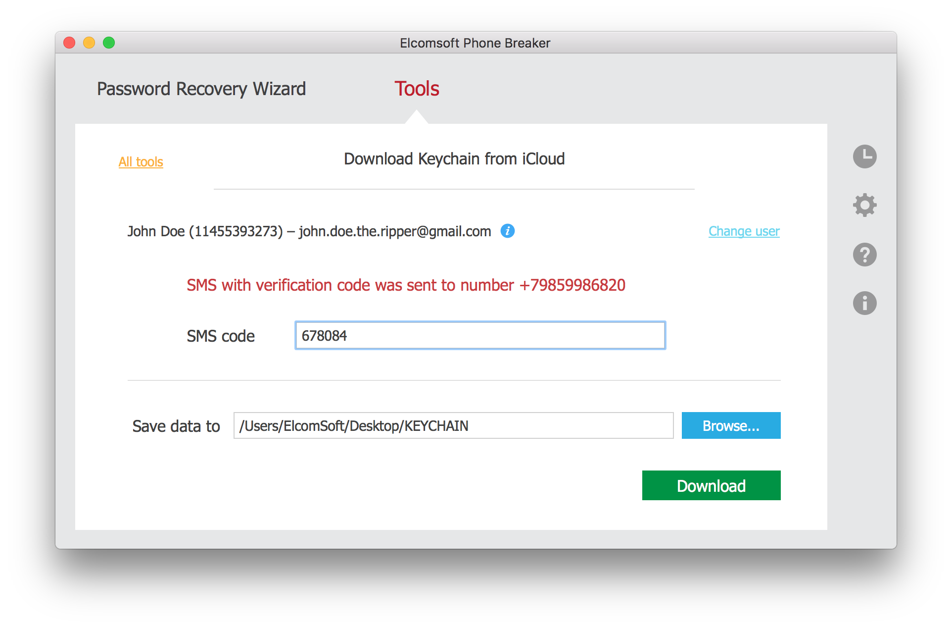 Elcomsoft Phone Password Breaker