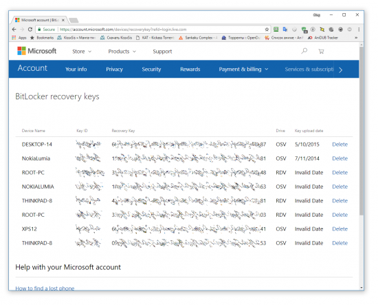 microsoft bitlocker recovery