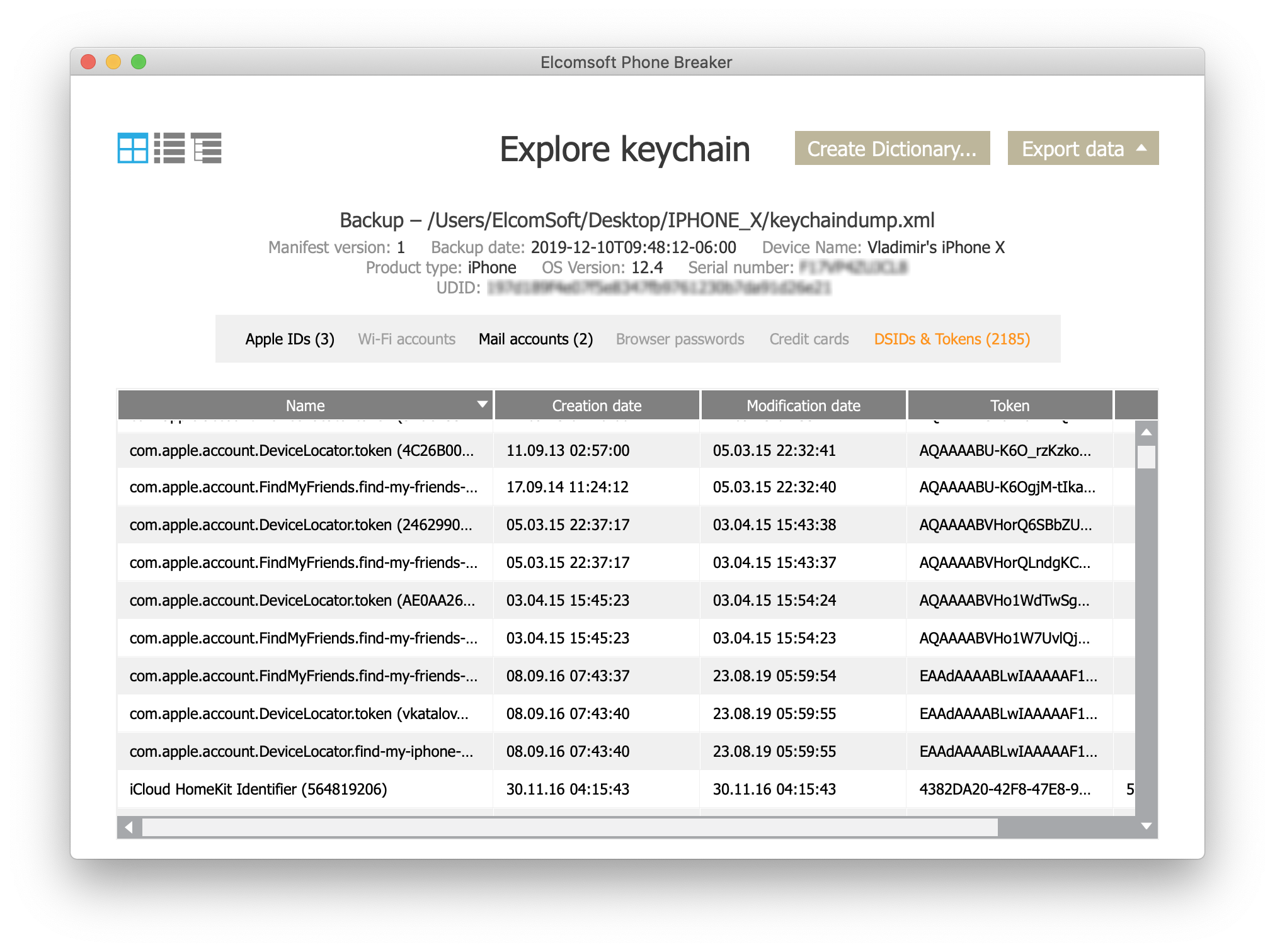 keychain login cannot be found facetime