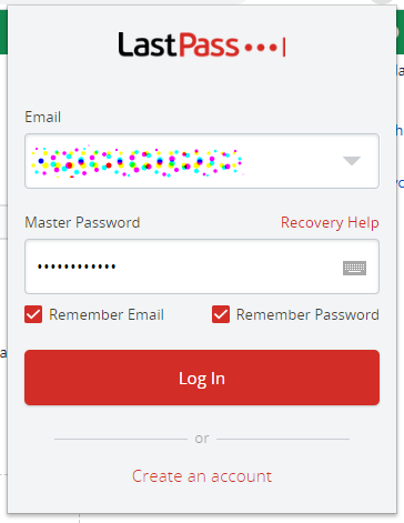 I forgot my lastpass master password without