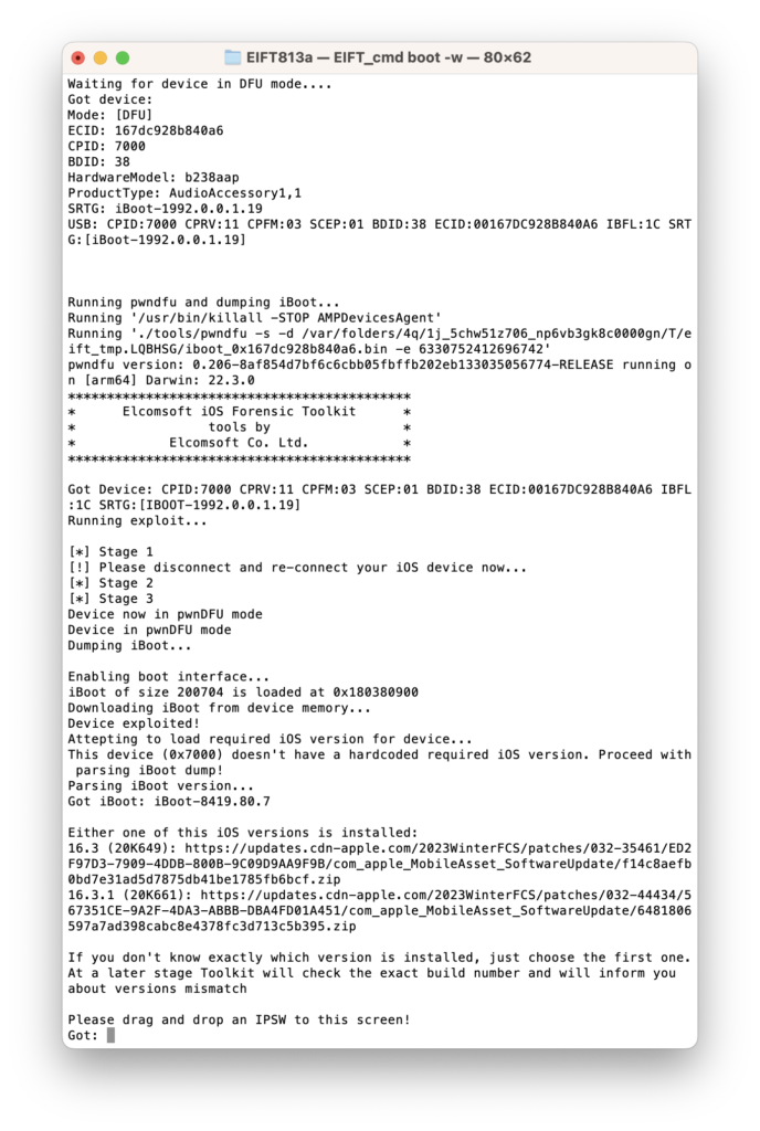 HomePod Forensics II: checkm8 and Data Extraction | ElcomSoft blog