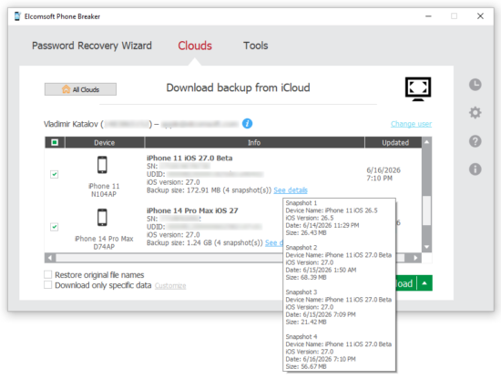 Downloading iOS 26 iCloud Backups | ElcomSoft blog